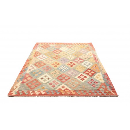 Tappeto Kilim Afghanistan marrone bianco 154x200