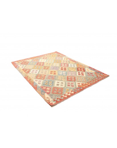 Tappeto Kilim Afghanistan marrone bianco 154x200