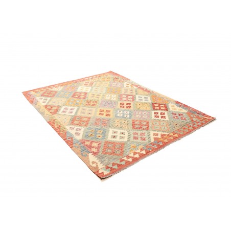 Tappeto Kilim Afghanistan marrone bianco 154x200
