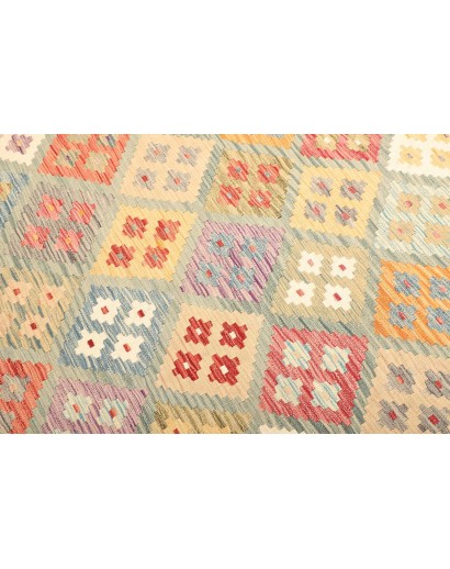 Tappeto Kilim Afghanistan marrone bianco 154x200