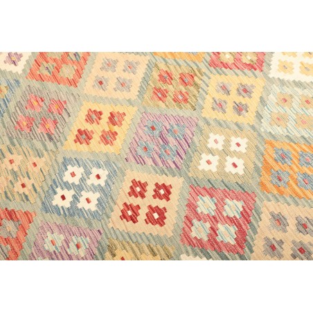 Tappeto Kilim Afghanistan marrone bianco 154x200