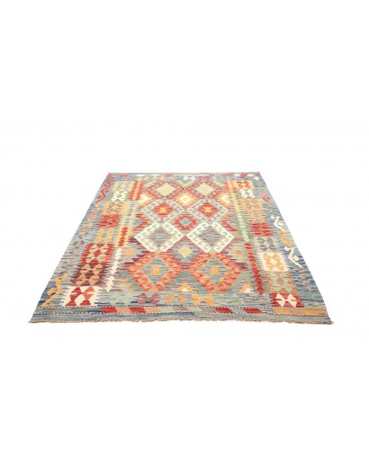 Tappeto Kilim Afghanistan beige marrone 153x196