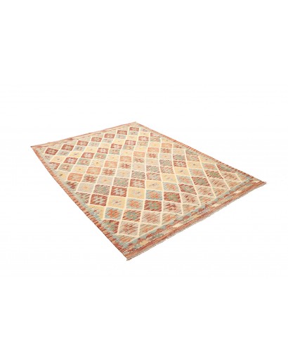 Tappeto Kilim Afghanistan marrone giallo 160x212