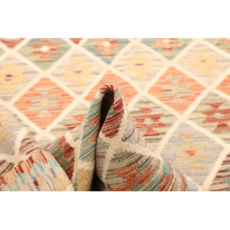 Tappeto Kilim Afghanistan marrone giallo 160x212