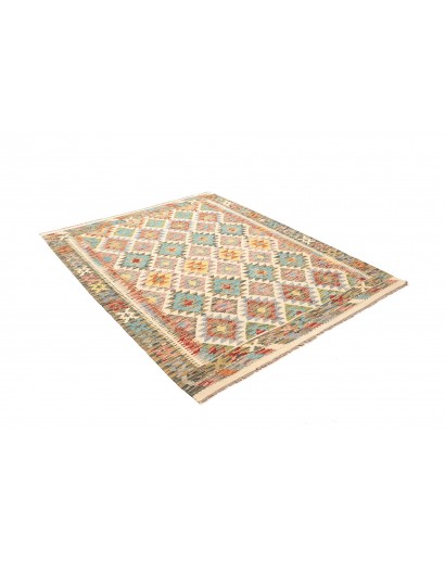 Tappeto Kilim Afghanistan beige marrone 155x194