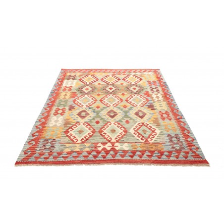 Tappeto Kilim Afghanistan marrone bianco 154x198