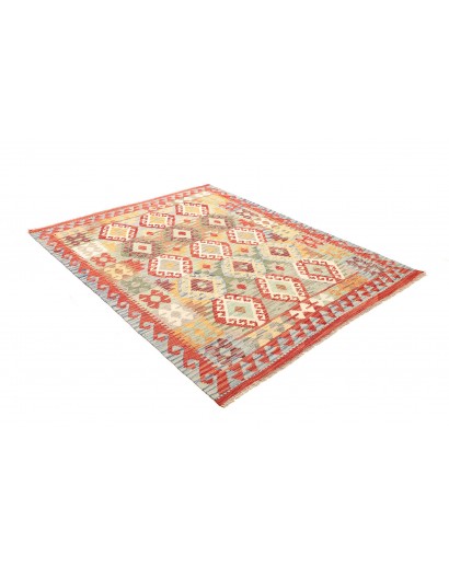 Tappeto Kilim Afghanistan marrone bianco 154x198