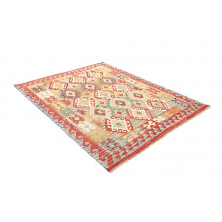 Tappeto Kilim Afghanistan marrone bianco 154x198