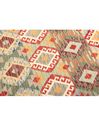Tappeto Kilim Afghanistan marrone bianco 154x198
