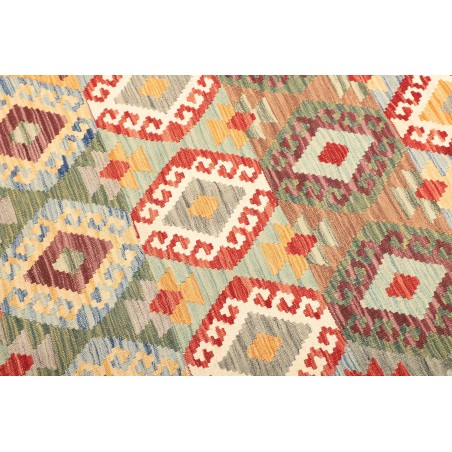 Tappeto Kilim Afghanistan marrone bianco 154x198