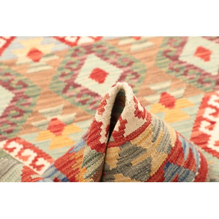 Tappeto Kilim Afghanistan marrone bianco 154x198