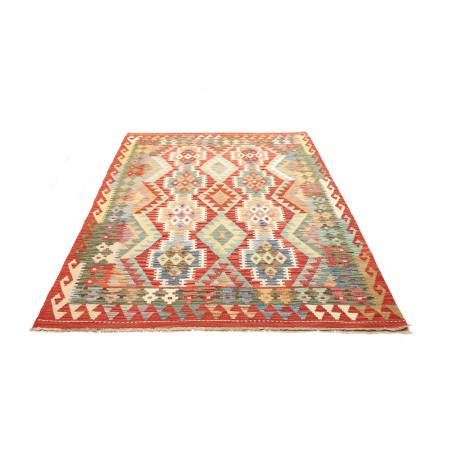Tappeto Kilim Afghanistan marrone bianco 148x197