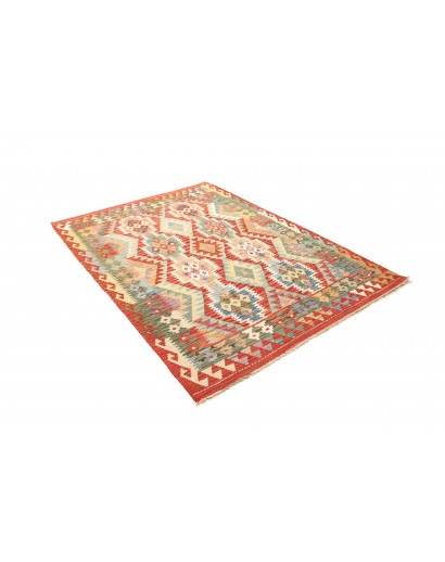 Tappeto Kilim Afghanistan marrone bianco 148x197