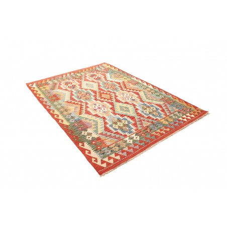 Tappeto Kilim Afghanistan marrone bianco 148x197