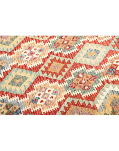 Tappeto Kilim Afghanistan marrone bianco 148x197