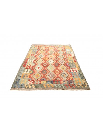 Tappeto Kilim Afghanistan marrone giallo 149x201