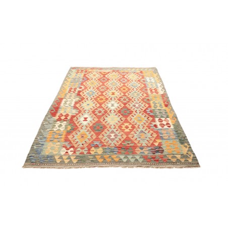 Tappeto Kilim Afghanistan marrone giallo 149x201