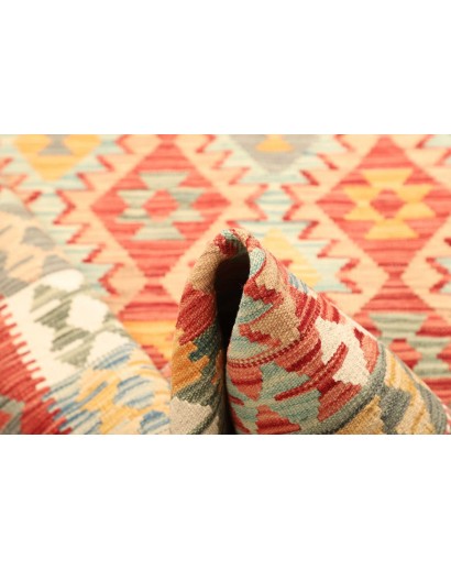 Tappeto Kilim Afghanistan marrone giallo 149x201