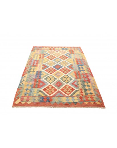Tappeto Kilim Afghanistan marrone azzurro 151x200