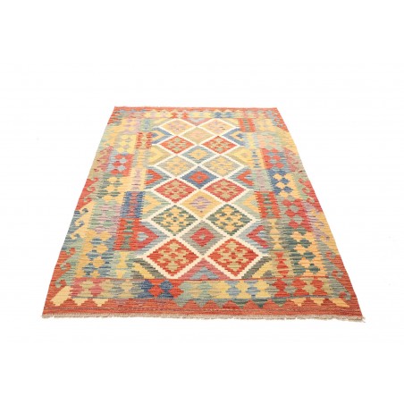Tappeto Kilim Afghanistan marrone azzurro 151x200