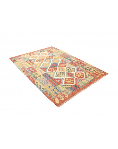Tappeto Kilim Afghanistan marrone azzurro 151x200
