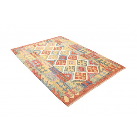 Tappeto Kilim Afghanistan marrone azzurro 151x200