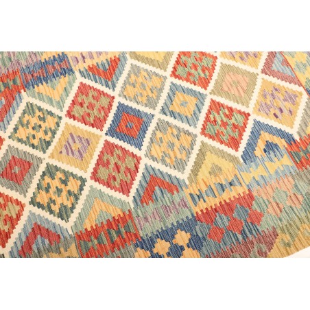 Tappeto Kilim Afghanistan marrone azzurro 151x200