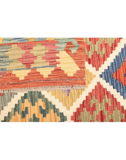 Tappeto Kilim Afghanistan marrone azzurro 151x200