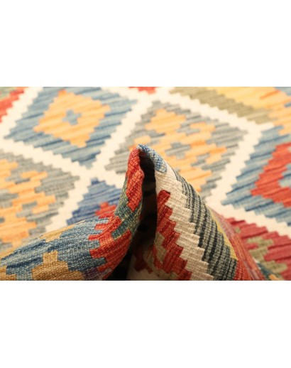 Tappeto Kilim Afghanistan marrone azzurro 151x200