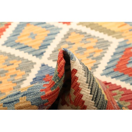 Tappeto Kilim Afghanistan marrone azzurro 151x200