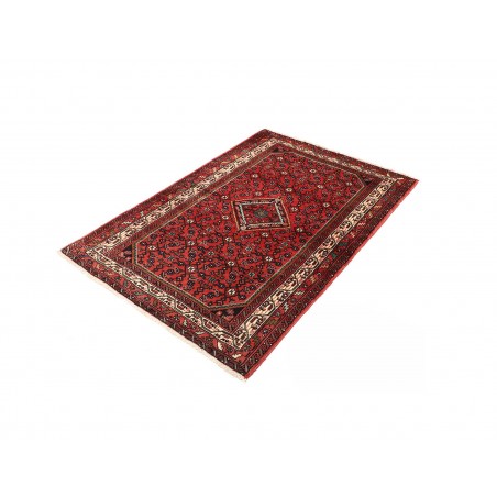 Tappeto Hamadan Persia grigio marrone 98x143