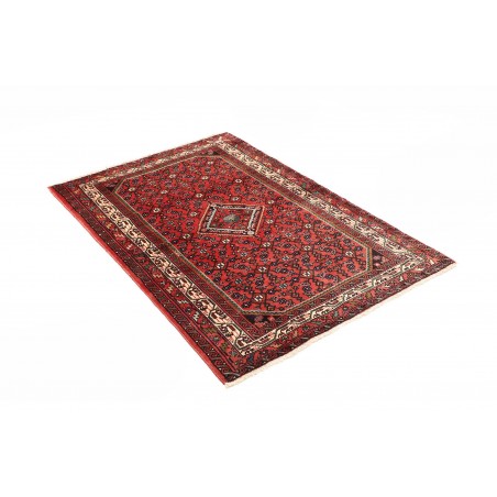 Tappeto Hamadan Persia grigio marrone 98x143