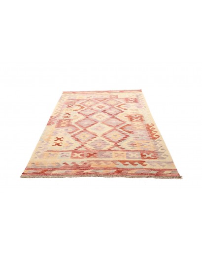 Tappeto Kilim Afghanistan giallo marrone 143x207