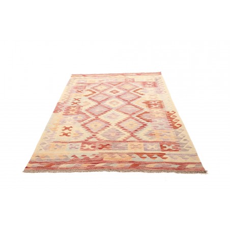 Tappeto Kilim Afghanistan giallo marrone 143x207