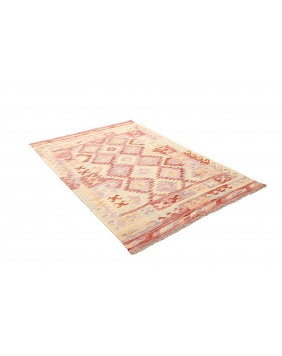 Tappeto Kilim Afghanistan giallo marrone 143x207