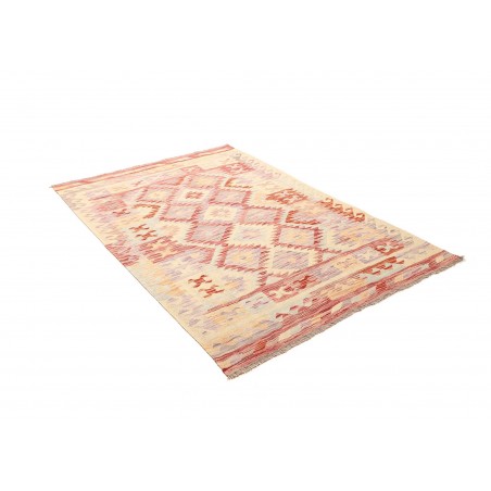 Tappeto Kilim Afghanistan giallo marrone 143x207