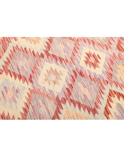 Tappeto Kilim Afghanistan giallo marrone 143x207