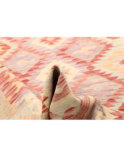 Tappeto Kilim Afghanistan giallo marrone 143x207
