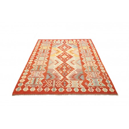 Tappeto Kilim Afghanistan marrone rosso 152x193