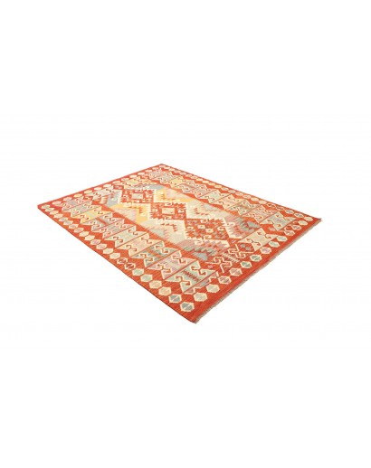 Tappeto Kilim Afghanistan marrone rosso 152x193