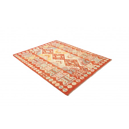 Tappeto Kilim Afghanistan marrone rosso 152x193