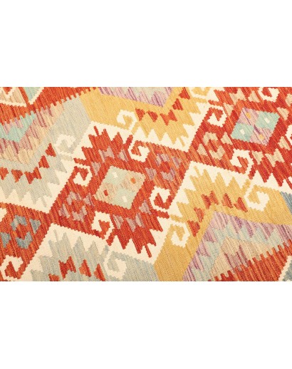 Tappeto Kilim Afghanistan marrone rosso 152x193