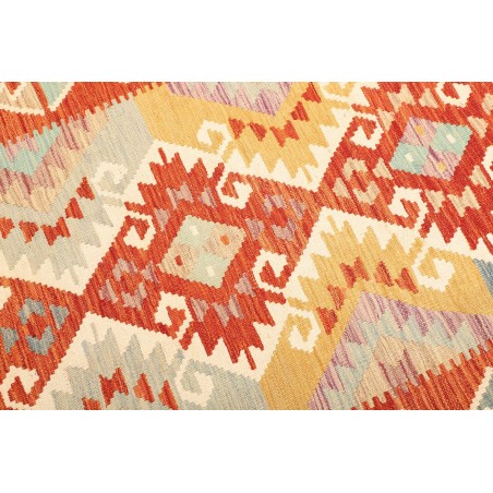 Tappeto Kilim Afghanistan marrone rosso 152x193