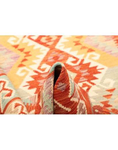Tappeto Kilim Afghanistan marrone rosso 152x193