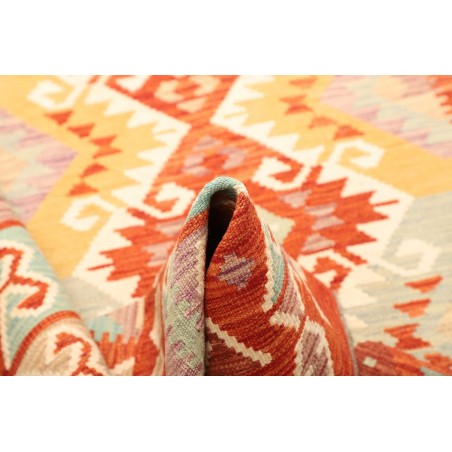 Tappeto Kilim Afghanistan marrone rosso 152x193