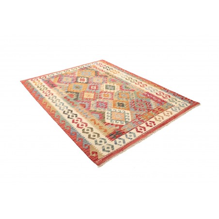 Tappeto Kilim Afghanistan marrone bianco 159x194