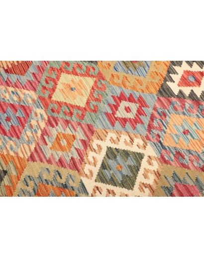 Tappeto Kilim Afghanistan marrone bianco 159x194