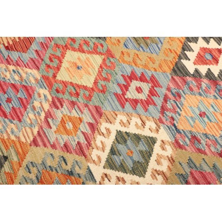 Tappeto Kilim Afghanistan marrone bianco 159x194