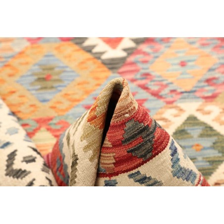 Tappeto Kilim Afghanistan marrone bianco 159x194