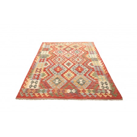 Tappeto Kilim Afghanistan marrone rosso 152x202